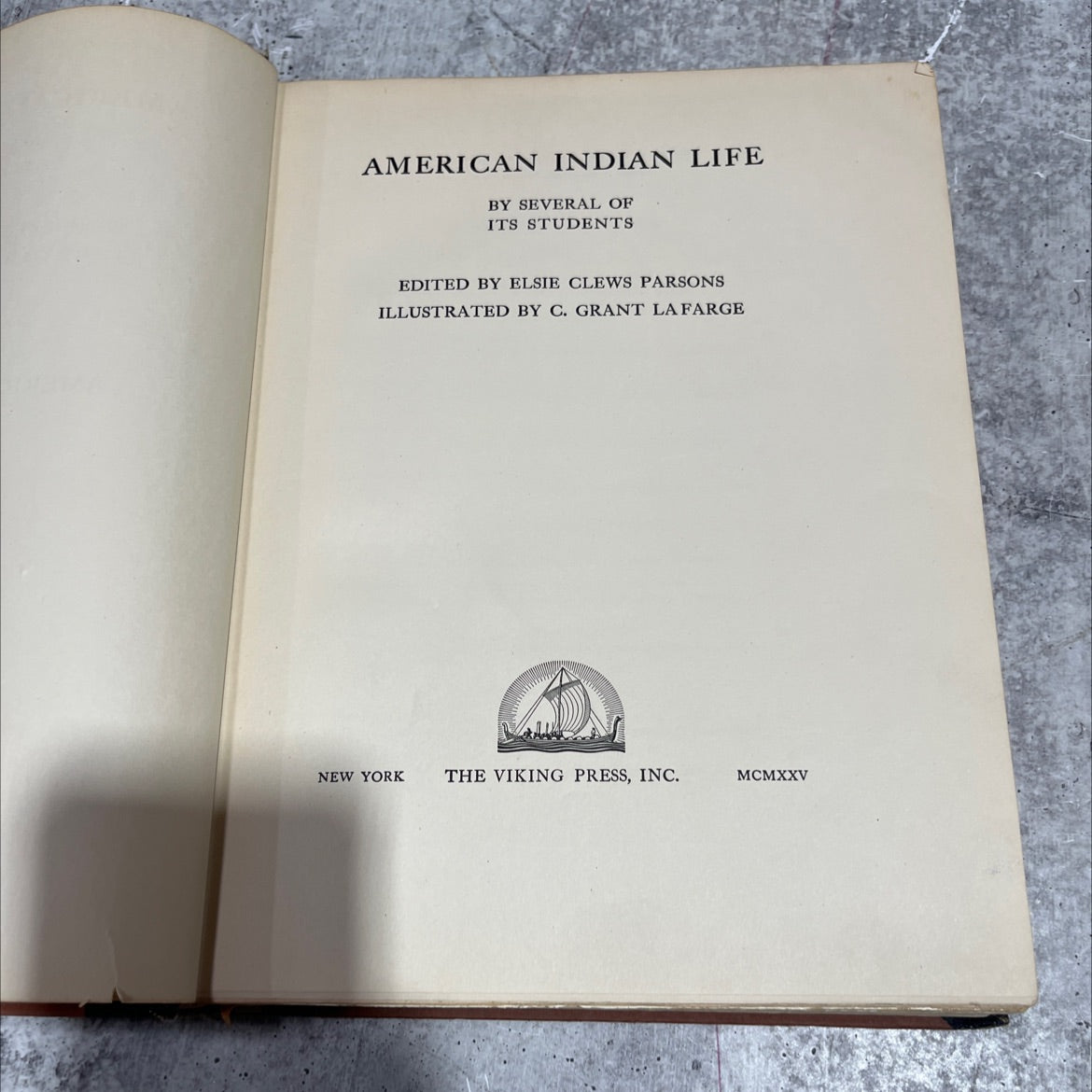 american indian life book, by several of its students, 1925 Hardcover image 2
