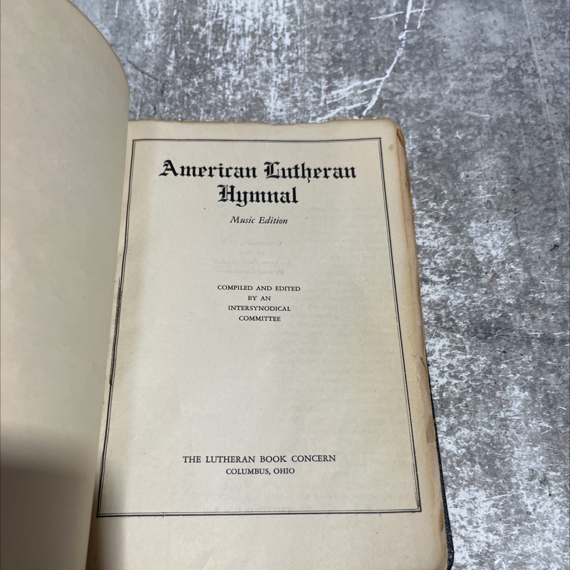 american lutheran hymnal music edition book, by intersynodical committee, 1930 Leather image 2