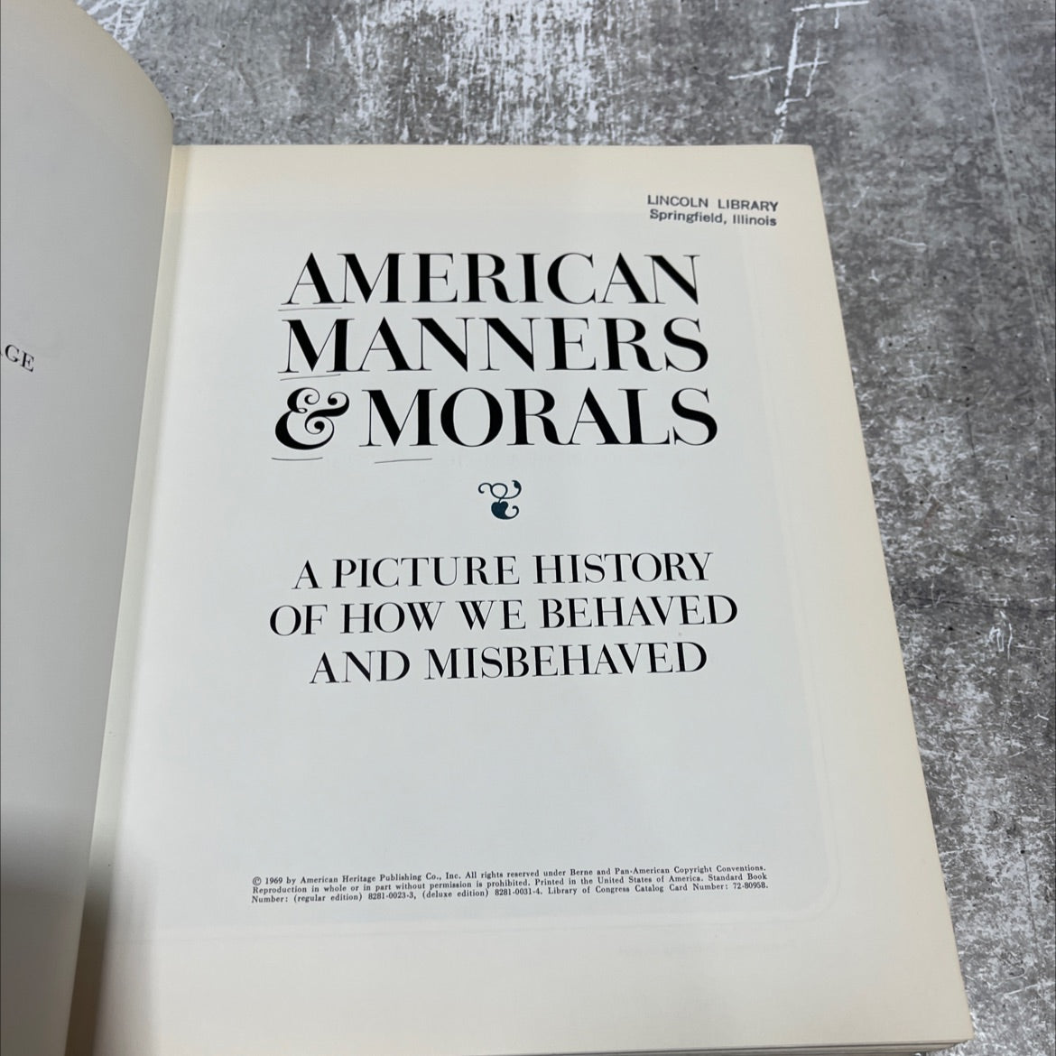 american manners & morals a picture history of how we behaved and misbehaved book, by unknown, 1969 Hardcover image 2