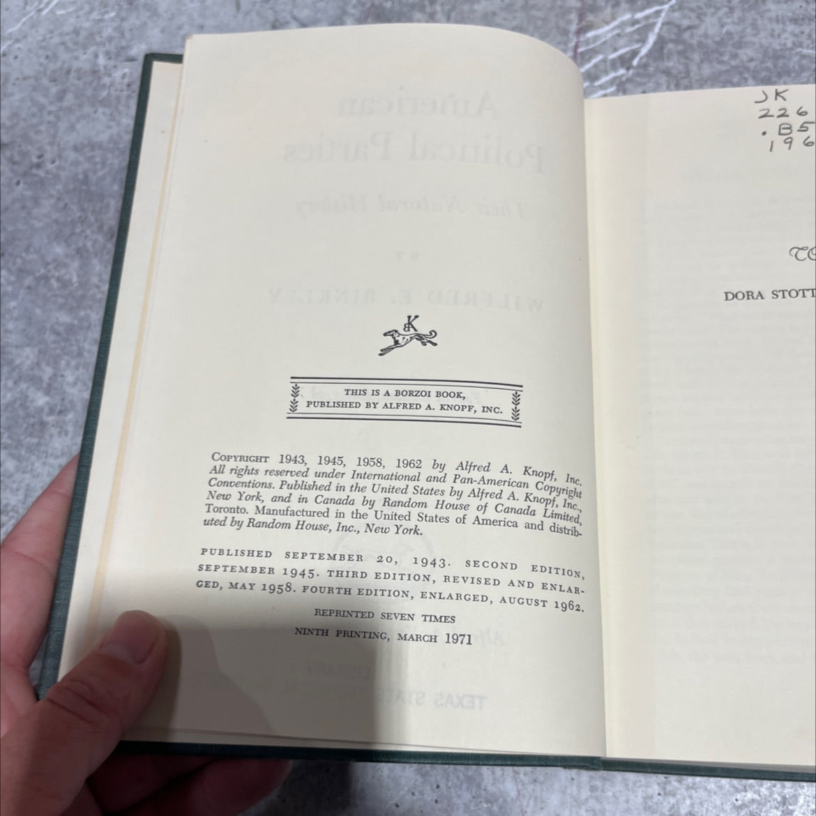 american political parties their natural history book, by wilfred e. binkley, 1971 Hardcover image 3