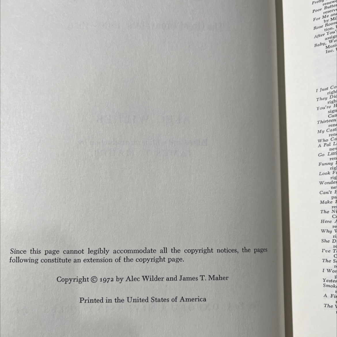 american popular song the great innovators 1900-1950 book, by alec wilder, 1972 Hardcover image 3