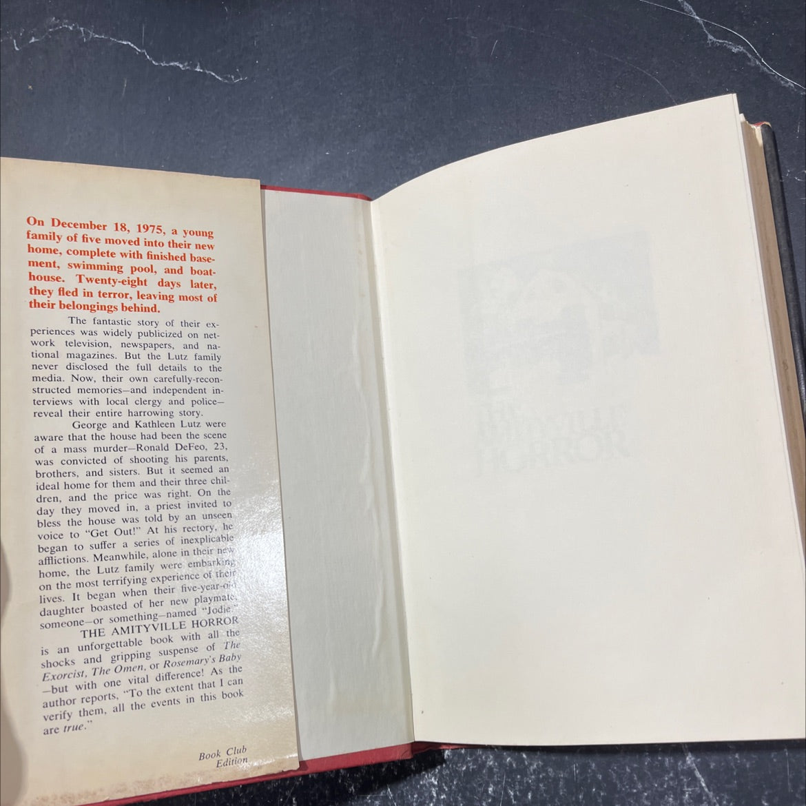 amityville horror book, by jay anson, 1977 Hardcover image 4