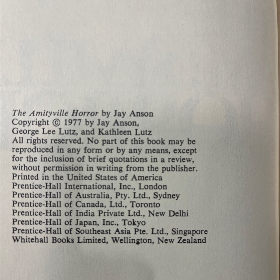 amityville horror book, by jay anson, 1977 Hardcover image 3