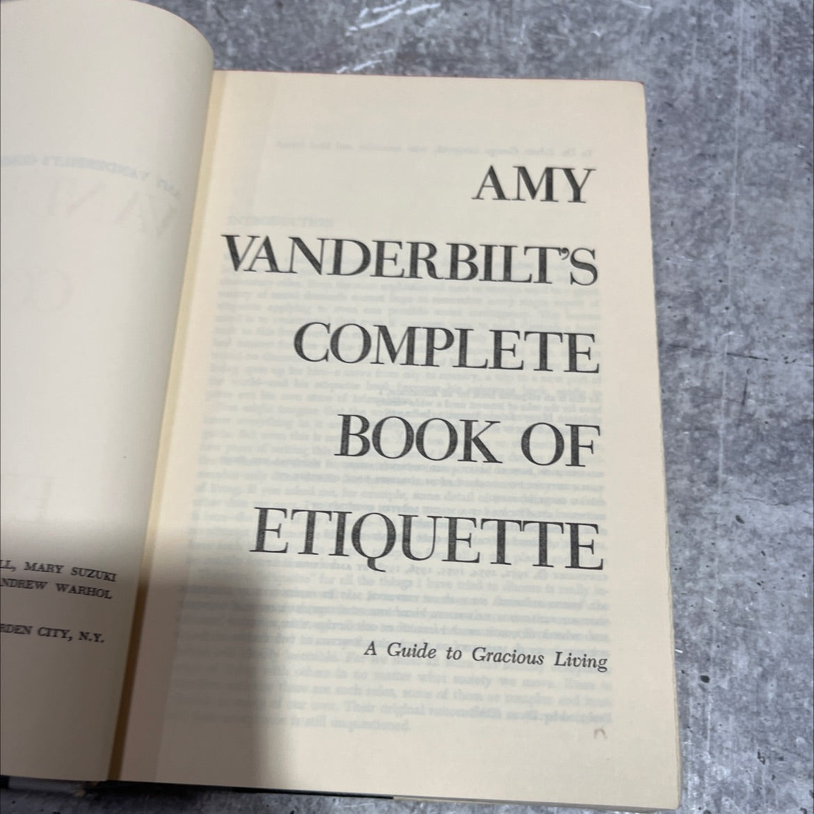 amy vanderbilt's complete book of etiquette book, by amy vanderbilt, 1958 Hardcover image 2
