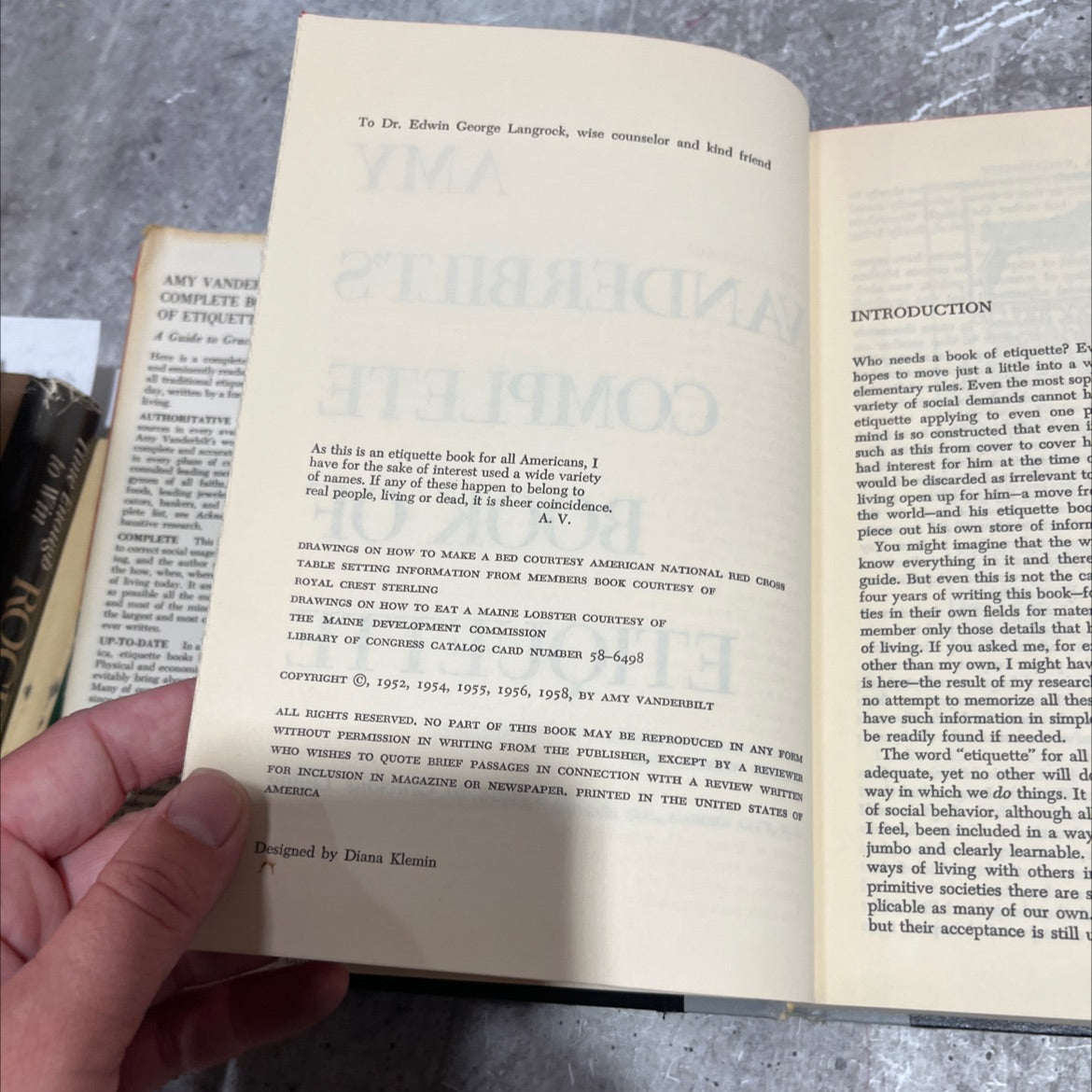 amy vanderbilt's complete book of etiquette book, by amy vanderbilt, 1958 Hardcover image 3