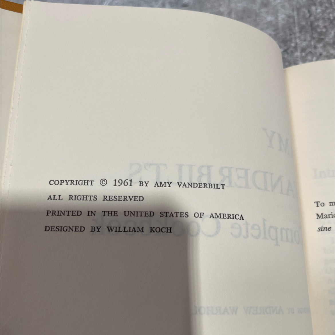 amy vanderbilt's gavenue thou ja complete cookbook book, by amy vanderbilt, 1961 Hardcover image 3