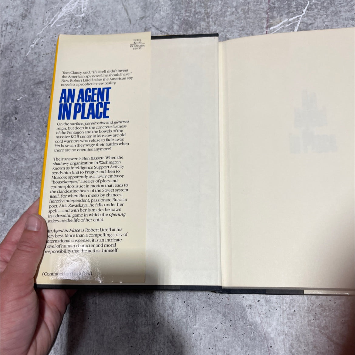 an agent in place book, by robert littell, 1991 Hardcover image 4