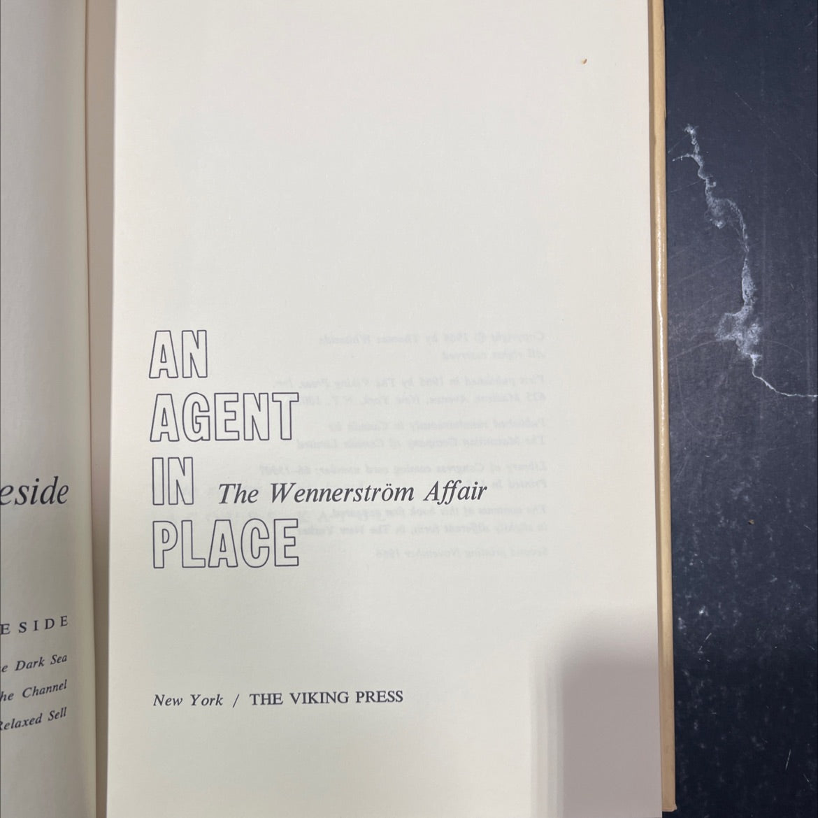 an agent in the wennerström affair book, by thomas whiteside, 1966 Hardcover image 2