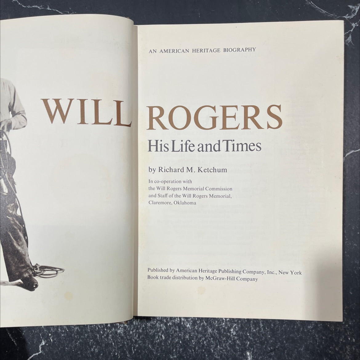 an american heritage biography will rogers his life and times book, by richard m. ketchum, 1973 Hardcover image 2