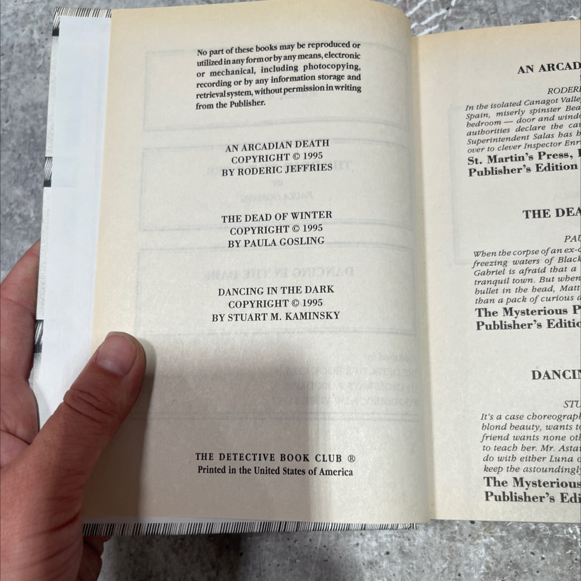 an arcadian death book, by roderic jeffries, 1995 Hardcover image 3