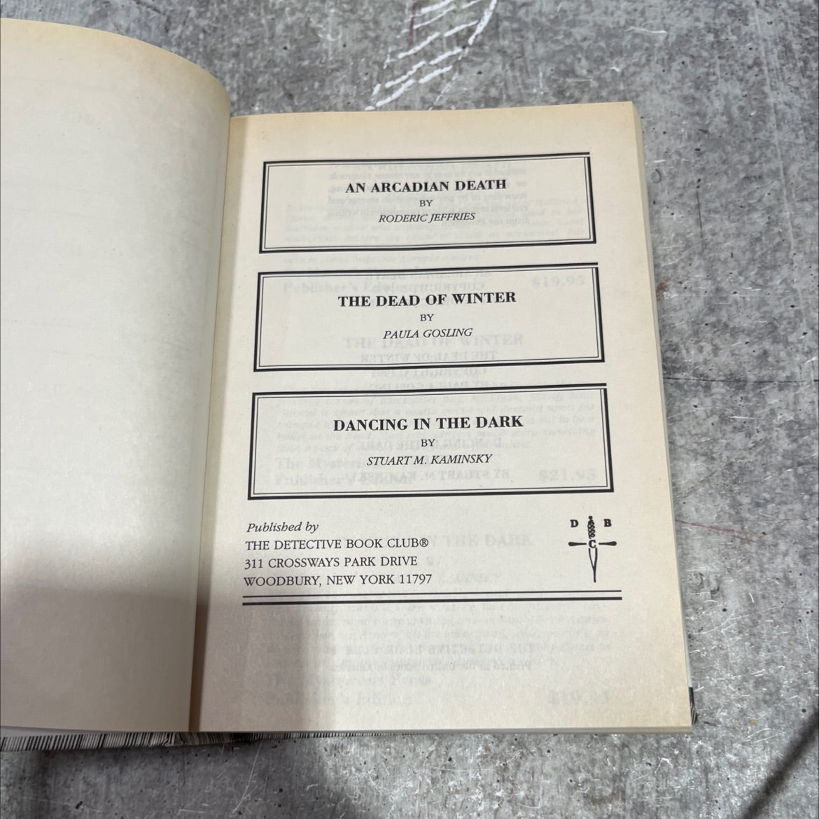 an arcadian death book, by roderic jeffries, 1995 Hardcover image 2