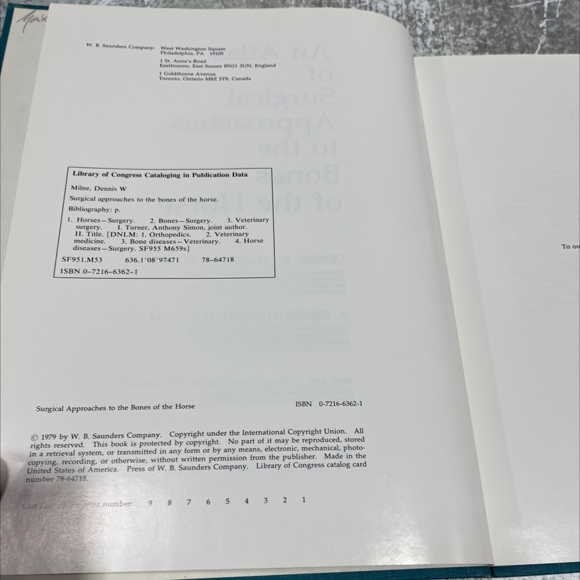 an atlas of surgical approaches to the bones of the horse book, by dennis w. milne, a. simon turner, 1979 Hardcover image 3
