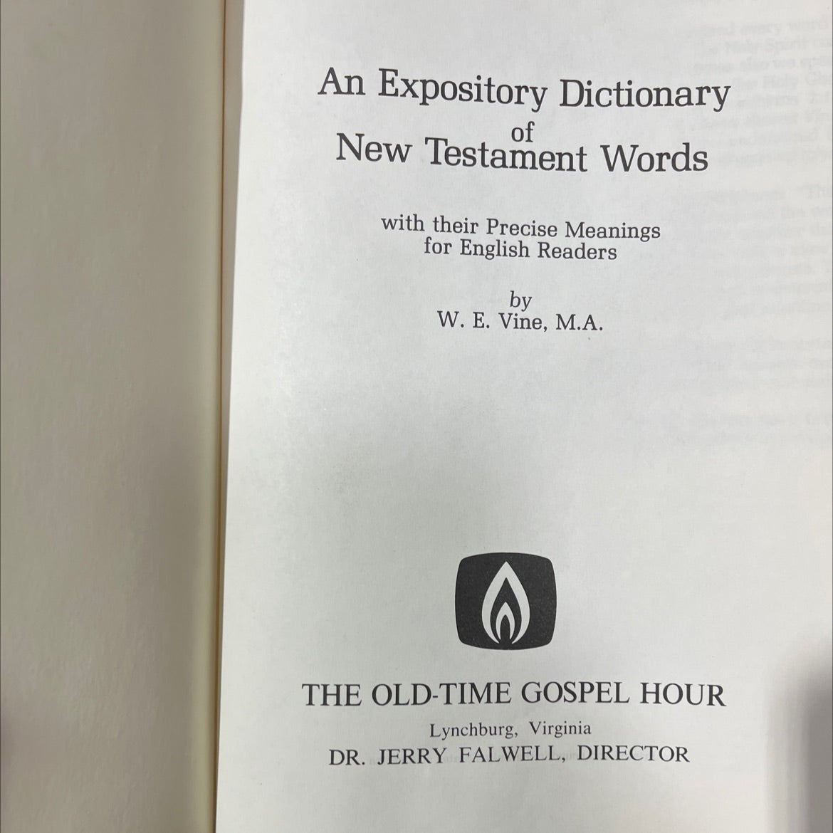 an expository dictionary of new testament words with their precise meanings for english readers book, by w. e. vine, image 2