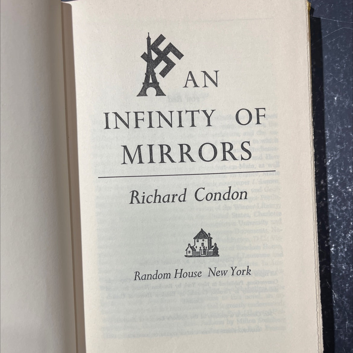 an infinity of mirrors book, by Richard Condon, 1964 Hardcover image 2