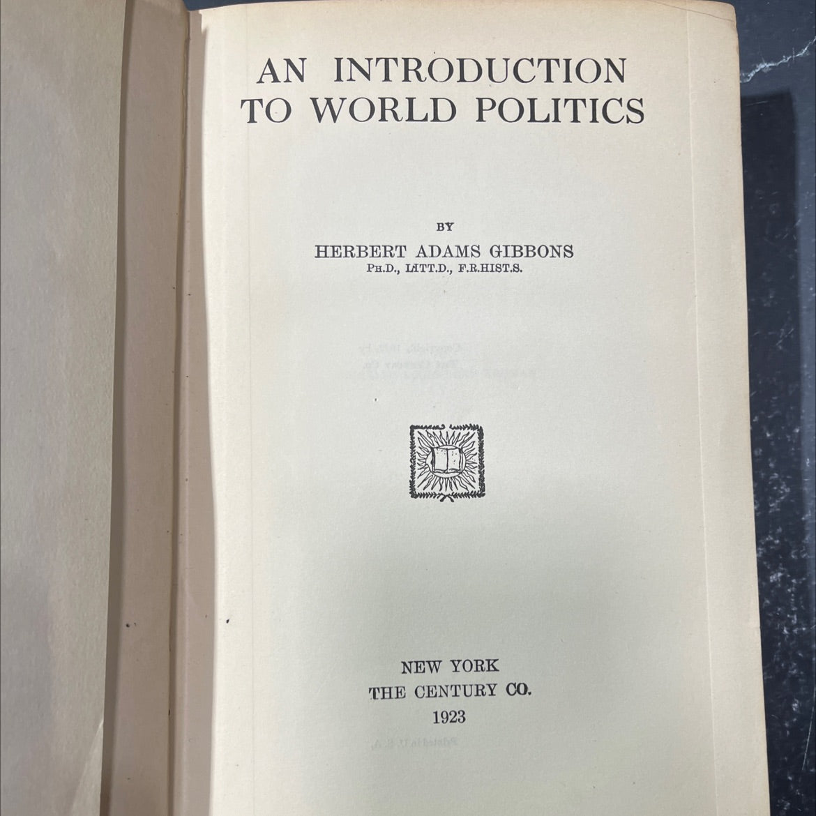 an introduction to world politics book, by herbert adams gibbons, 1923 Hardcover image 2