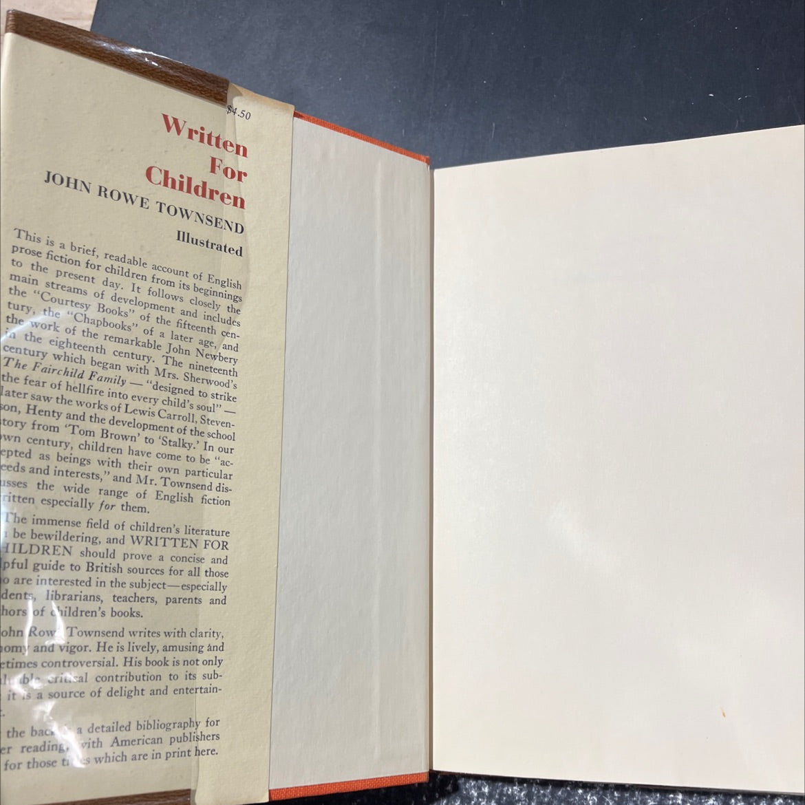 an outline of english children's literature book, by john rowe townsend, 1967 Hardcover image 4