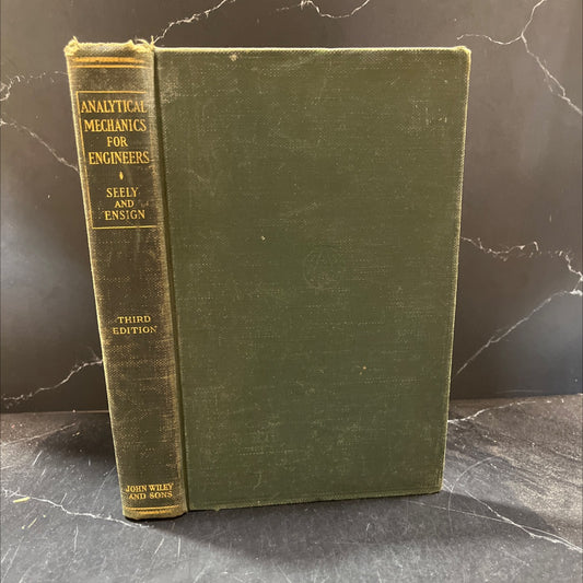 analytical mechanics for engineers book, by fred b. seely, newton e. ensign, 1941 Hardcover image 1