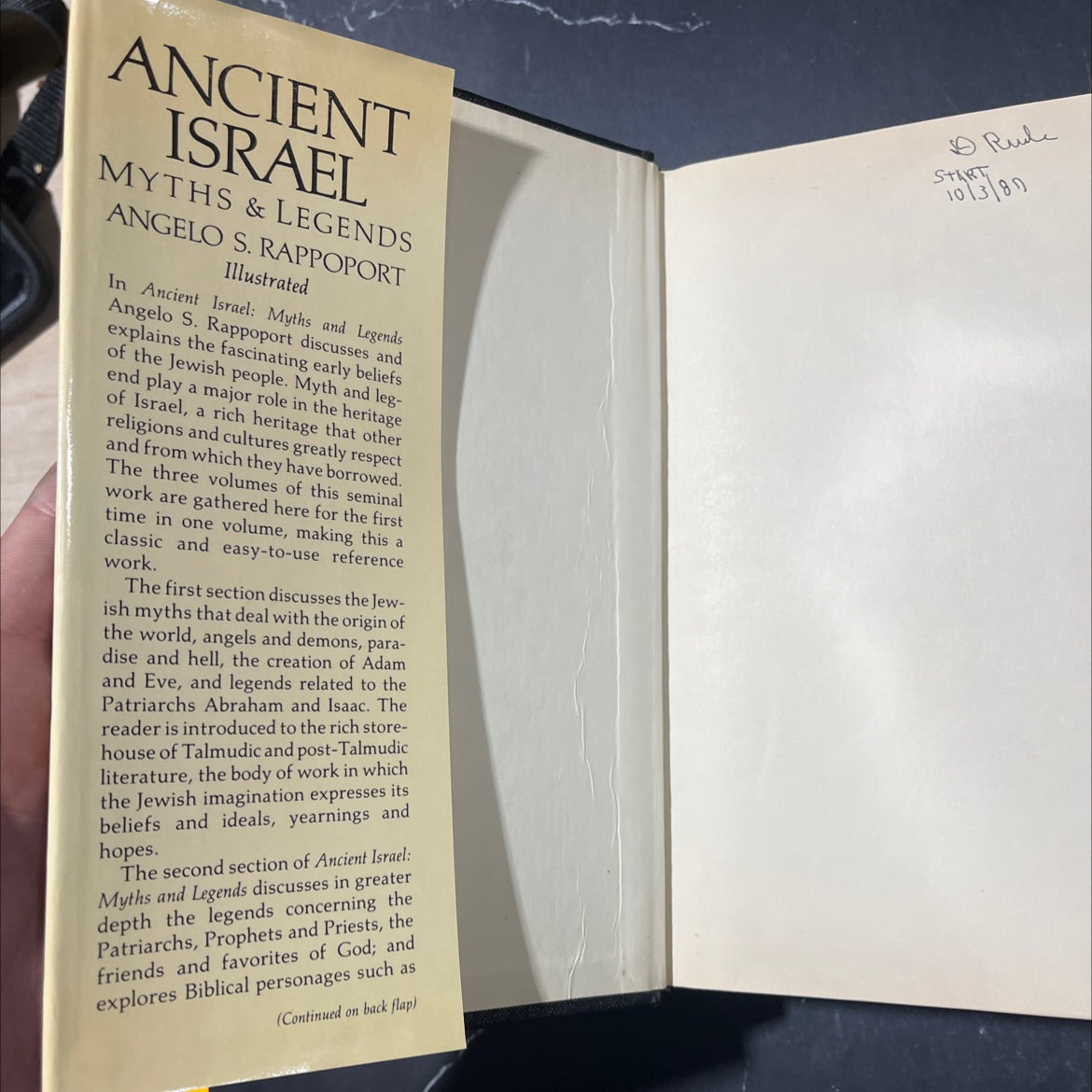 ancient israel: myths and legends book, by angelo s. rappoport, 1987 Hardcover image 4