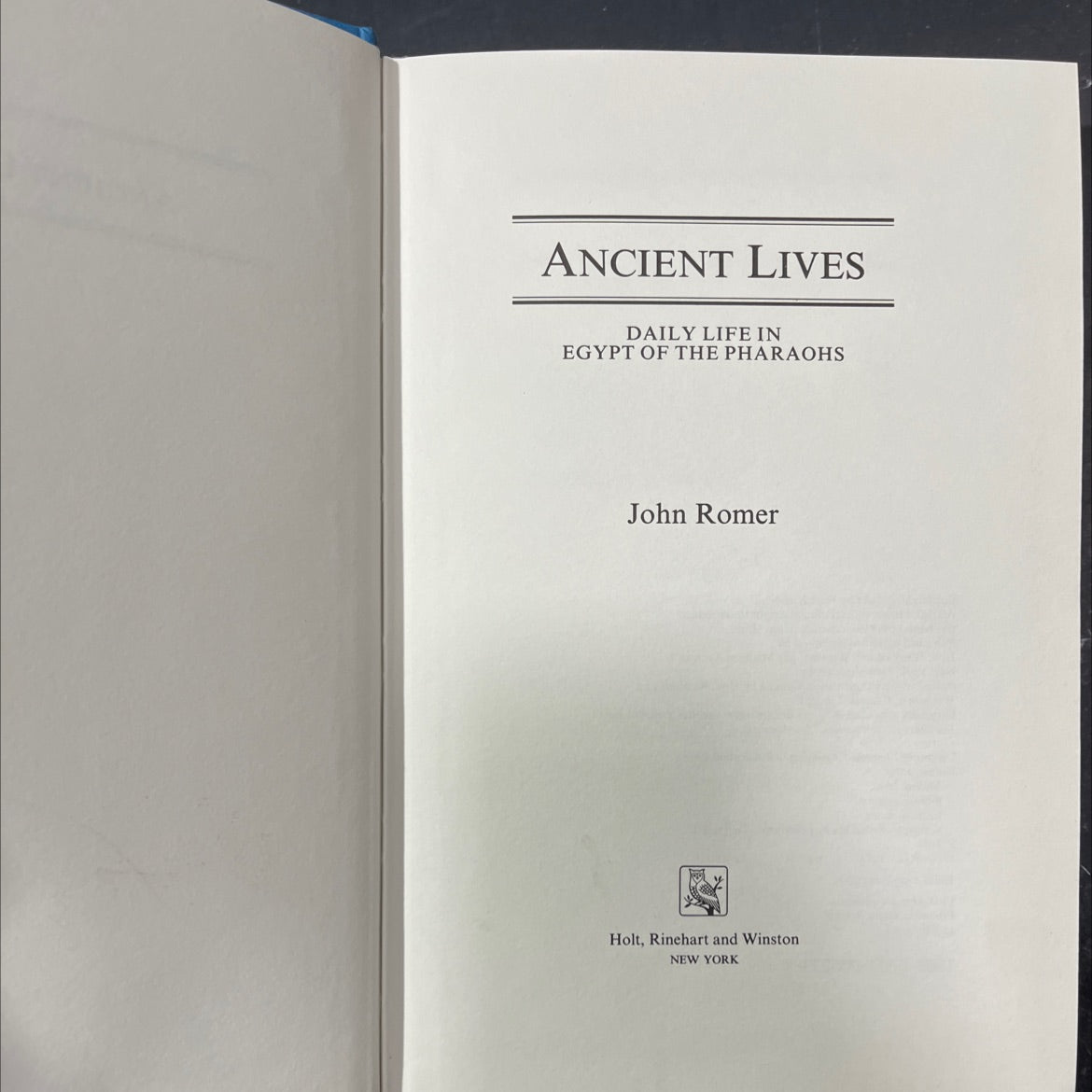 ancient lives daily life in egypt of the pharaohs book, by John Romer, 1984 Hardcover image 2