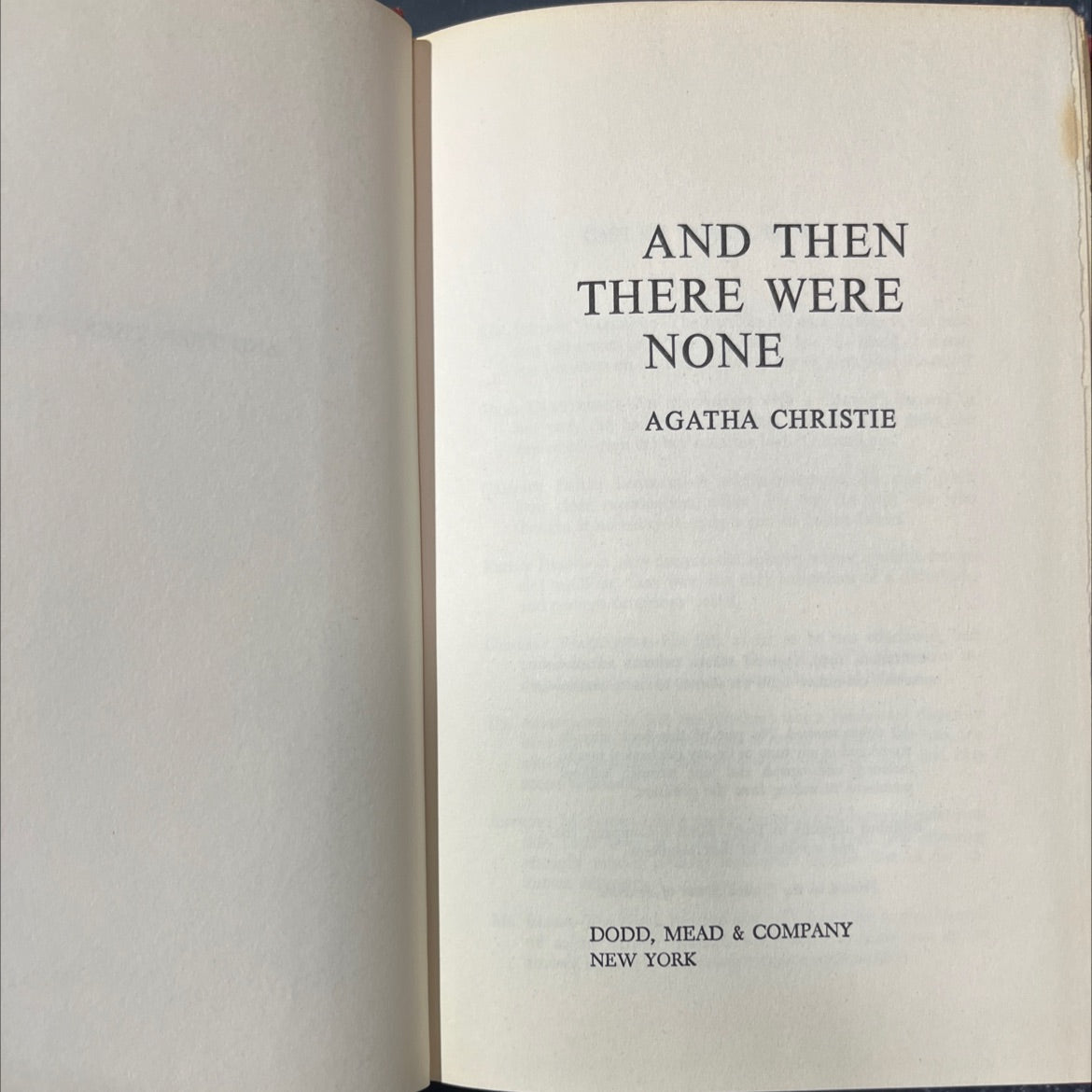 and then there were none book, by agatha christie, 1966 Hardcover image 2