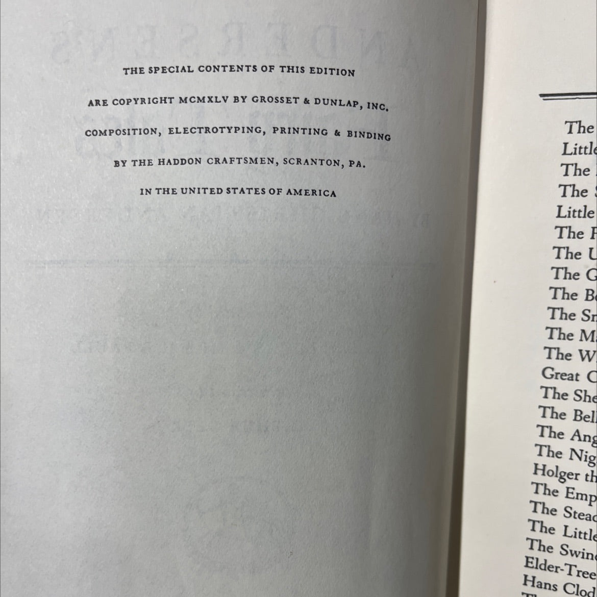 andersen's fairy tales book, by hans christian andersen, 1945 Hardcover image 3