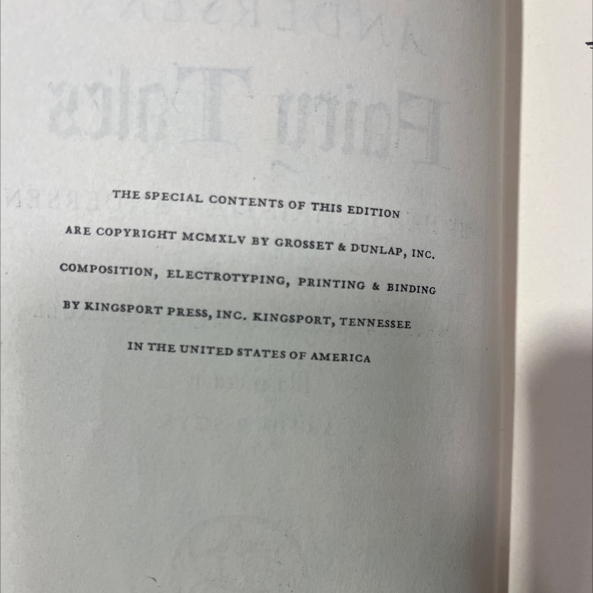 andersen's fairy tales book, by hans christian andersen, 1945 Hardcover image 3