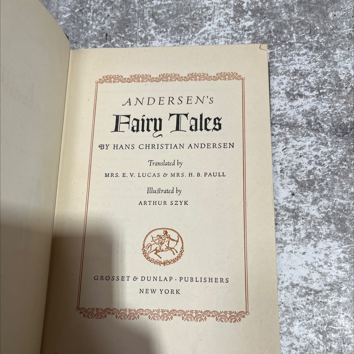 andersen's fairy tales book, by hans christian andersen, 1945 Hardcover image 2