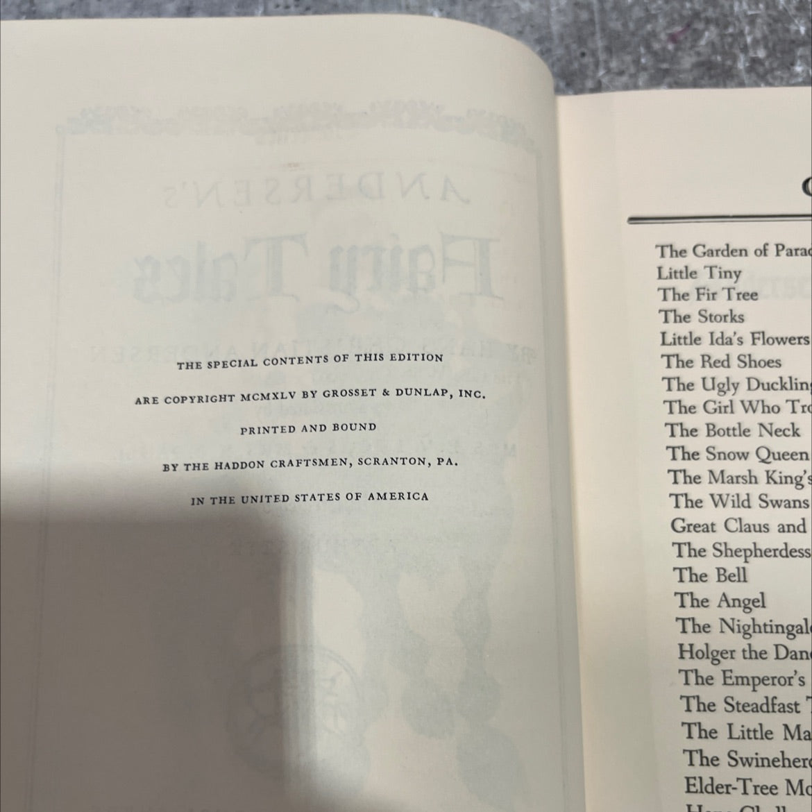 andersen's fairy tales book, by hans christian andersen, 1945 Hardcover image 3