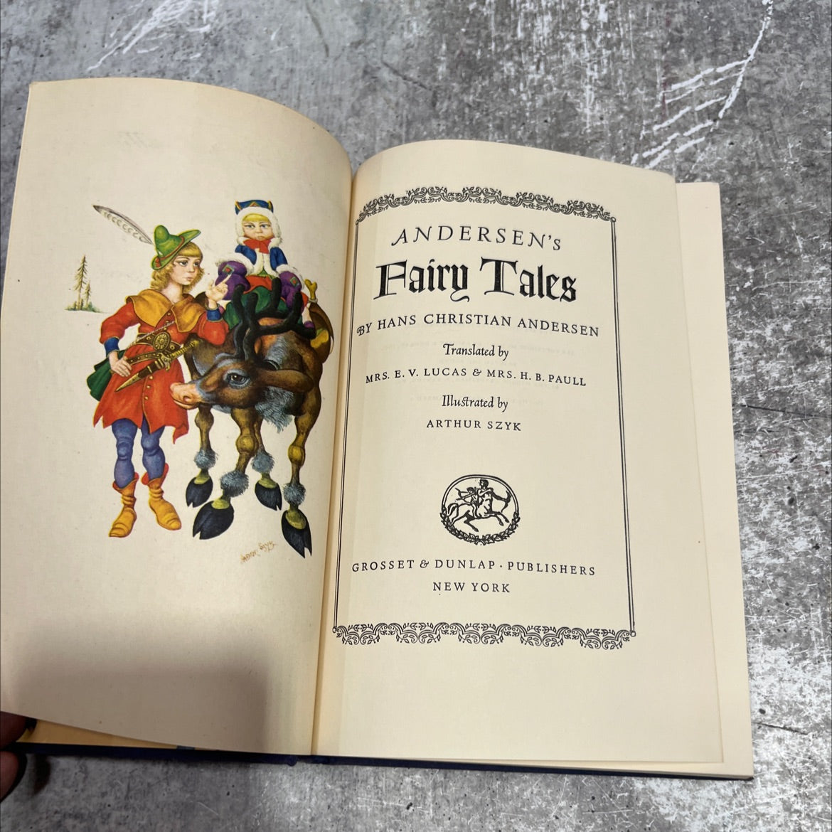 andersen's fairy tales book, by hans christian andersen, 1945 Hardcover image 2