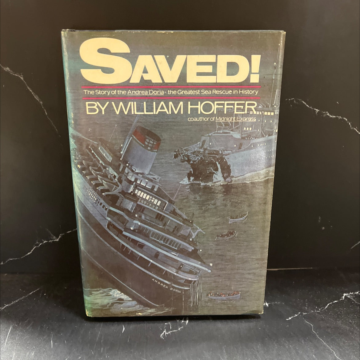 andrea doria: the story of the greatest sea rescue in history book, by william hoffer, 1979 Hardcover image 1