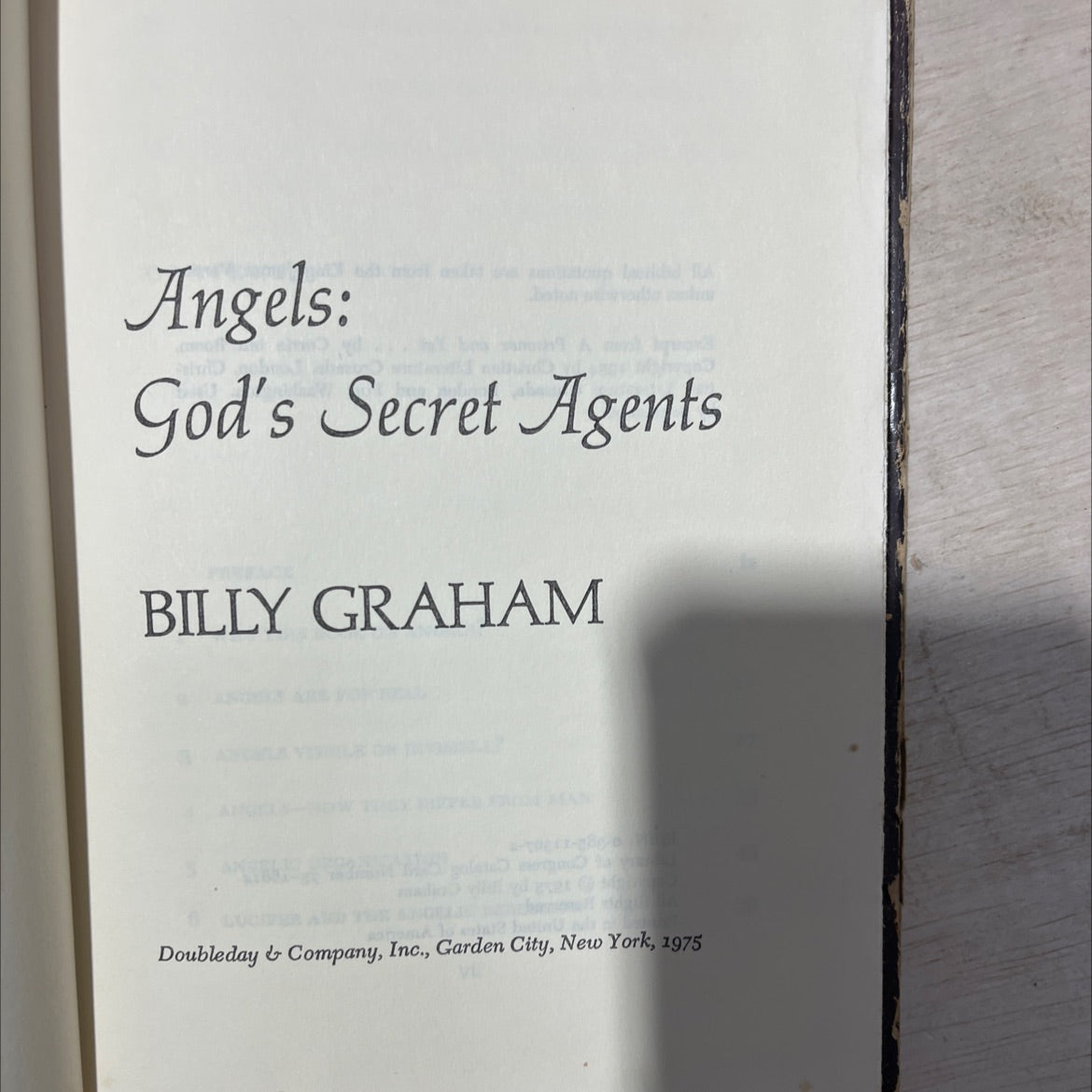 angels: god's secret agents book, by billy graham, 1975 Hardcover, Vintage, Heavily Used image 2