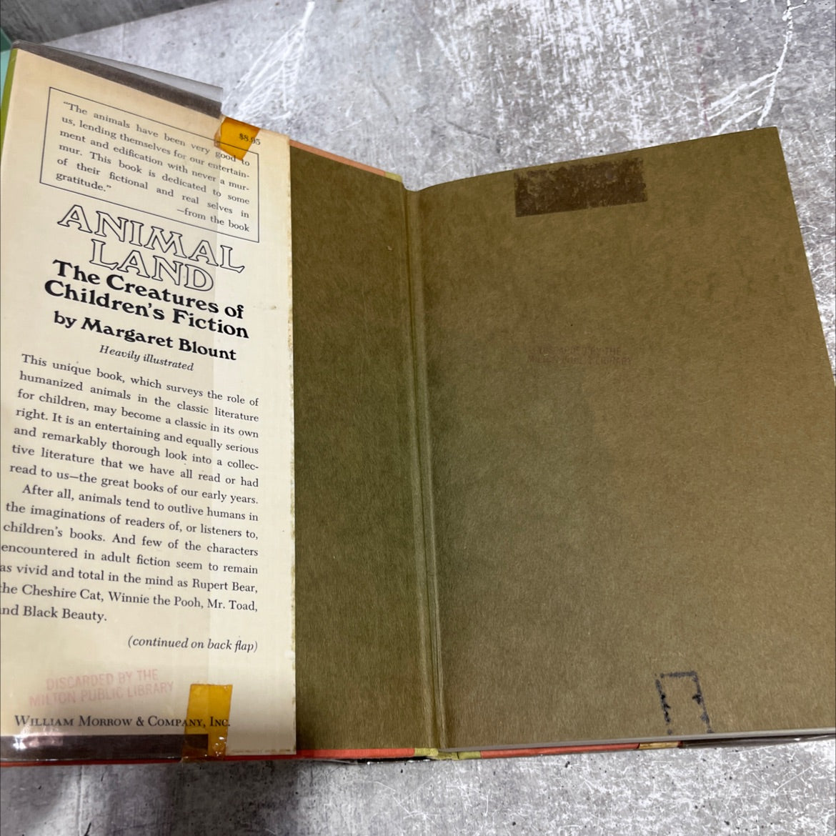 animal land the creatures of children's fiction book, by margaret blount, 1975 Hardcover image 4