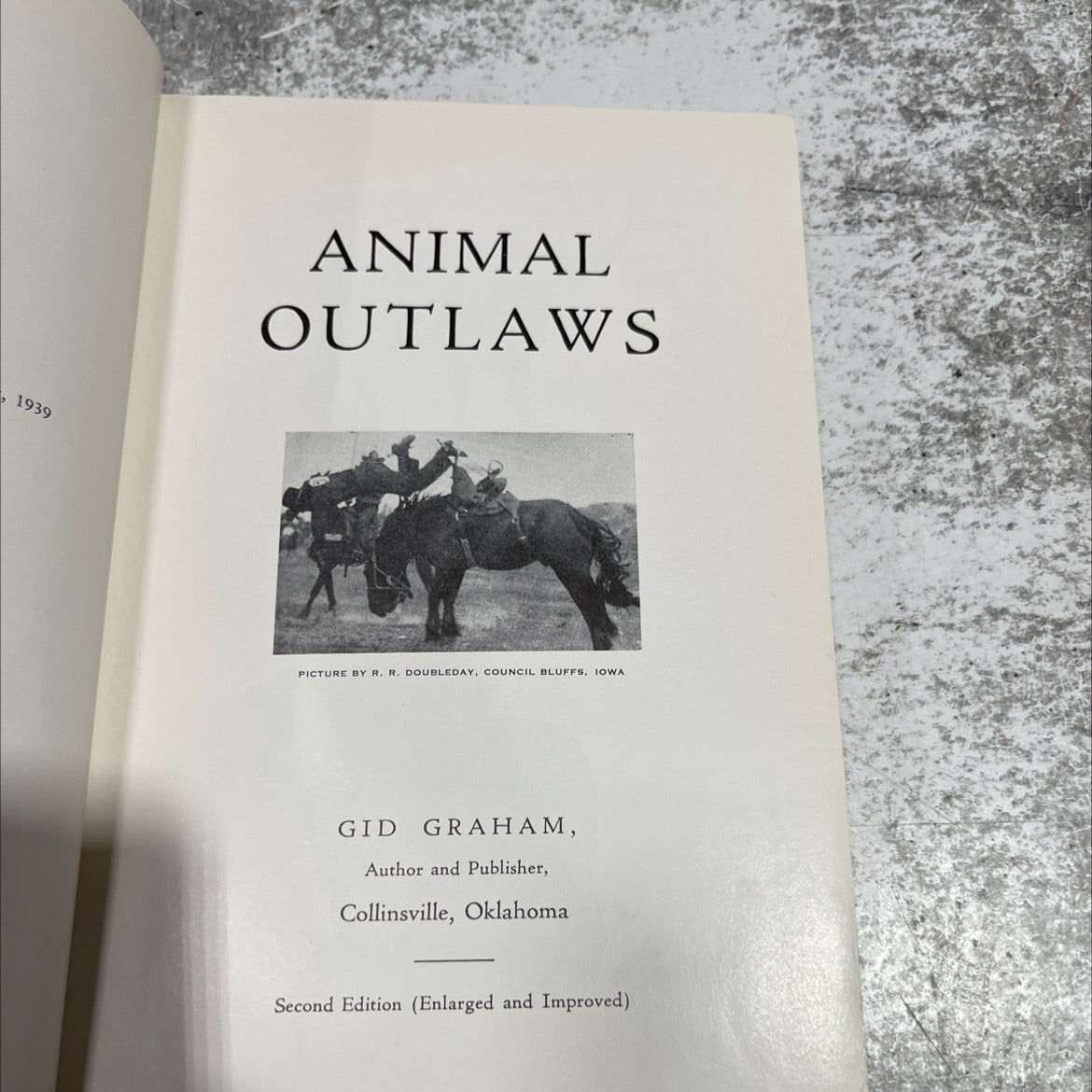 animal outlaws book, by gid graham, 1939 Hardcover image 2