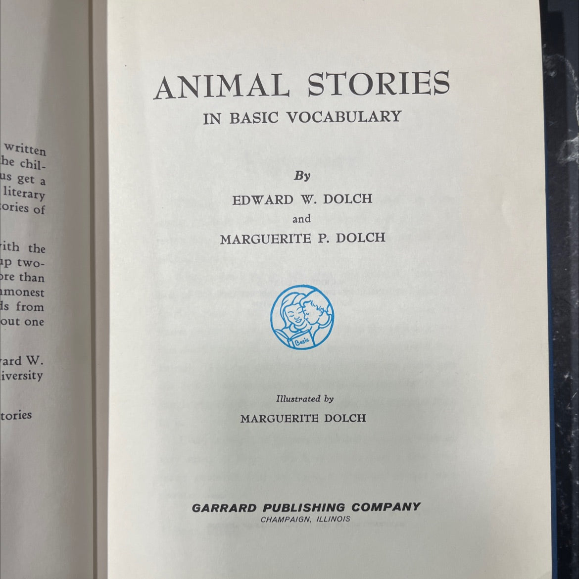 animal stories in basic vocabulary book, by edward w. dolch and marguerite p. dolch, 1952 Hardcover image 2