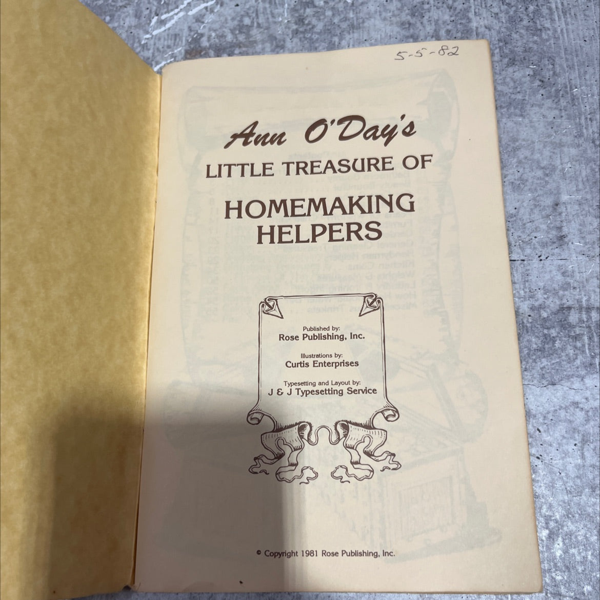 ann o'day's little treasure of homemaking helpers book, by Ann O'Day, 1981 Paperback image 2