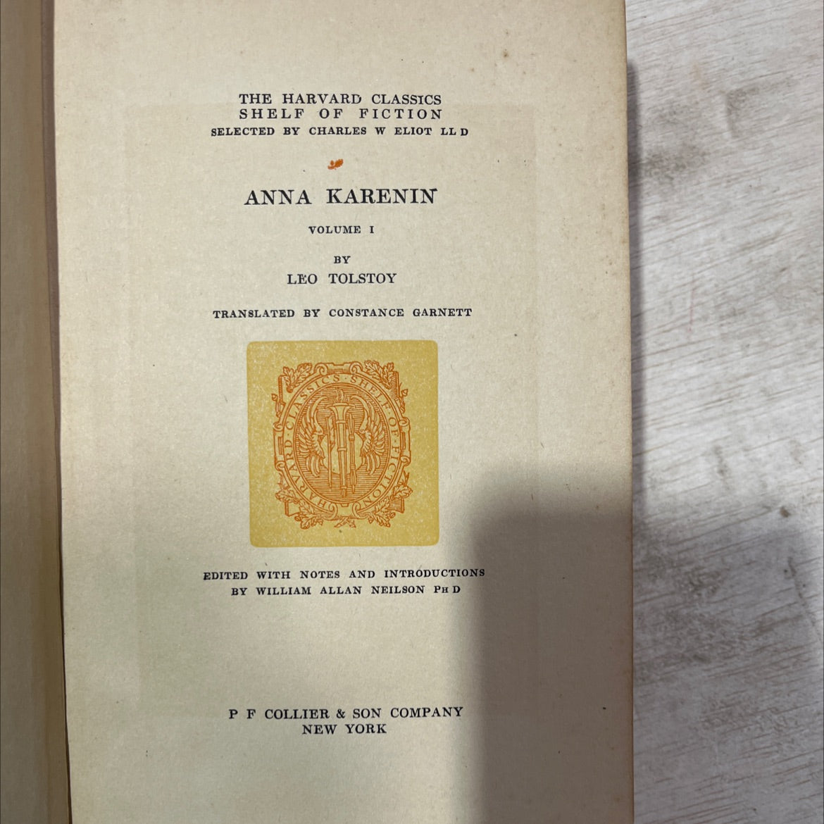 anna karenin volume i book, by leo tolstoy, 1917 Hardcover, Antique image 2
