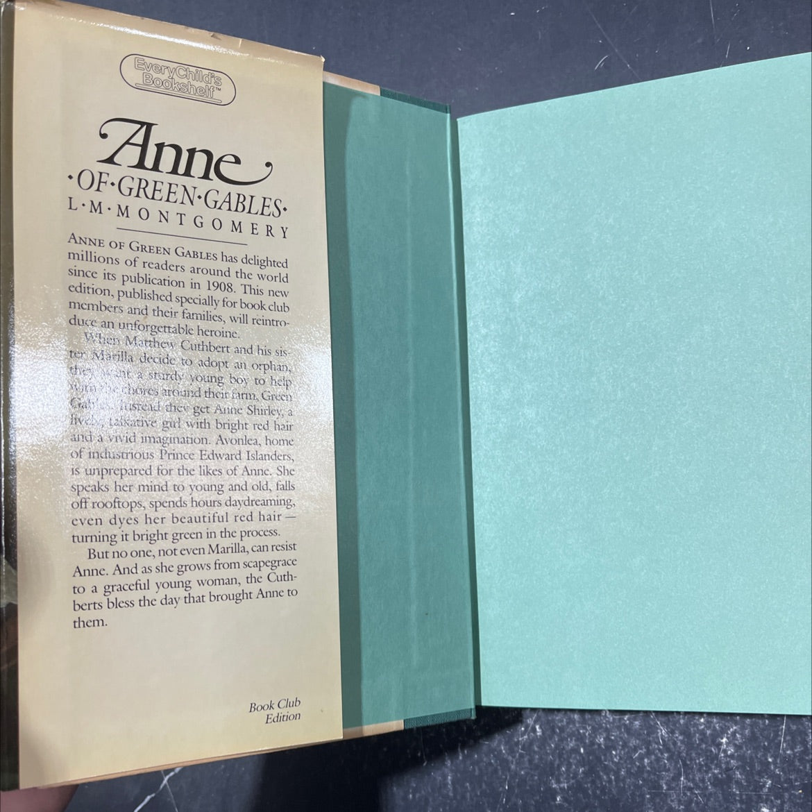 anne of green gables book, by l. m. montgomery, 1988 Hardcover image 4