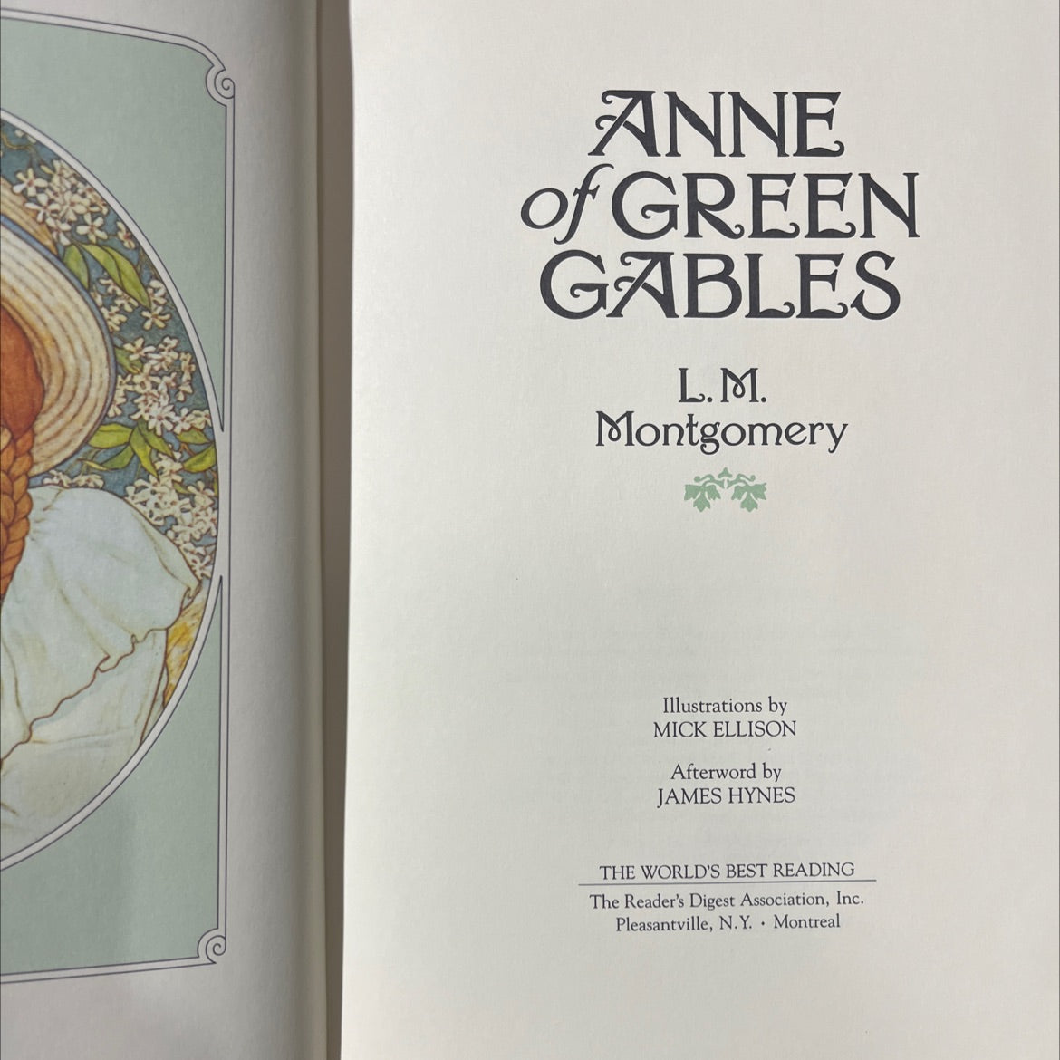 anne of green gables book, by L.M. Montgomery, 1992 Hardcover image 2