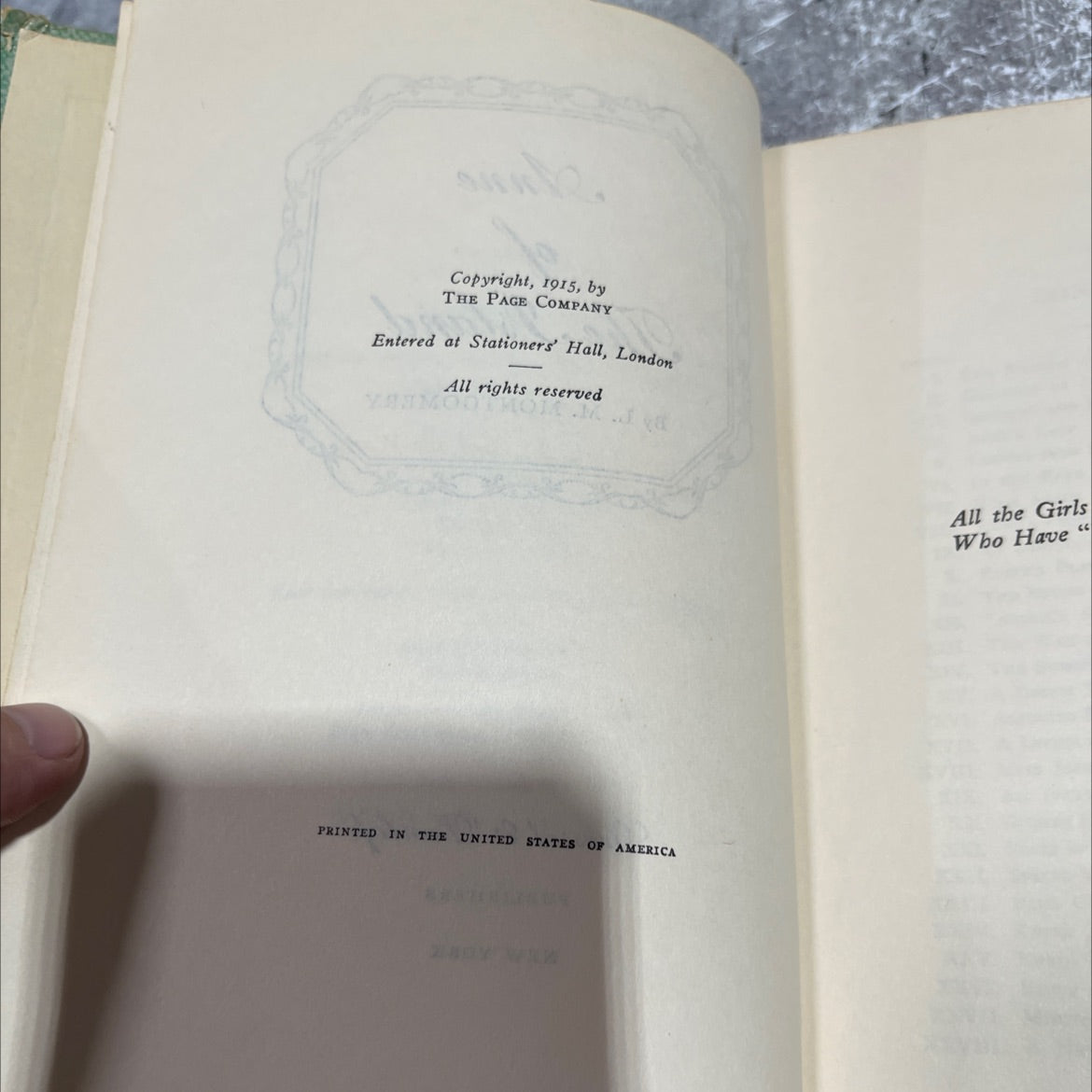 anne of the island book, by l. m. montgomery, 1915 Hardcover image 3