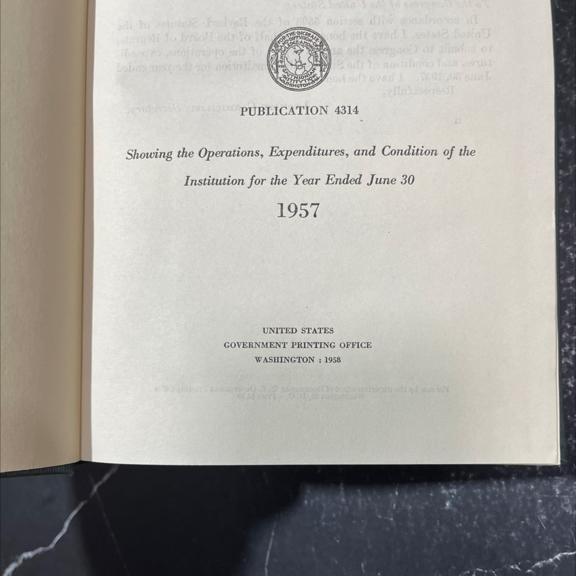 annual report of the board of regents of the smithsonian institution book, by unknown, 1958 Hardcover image 3