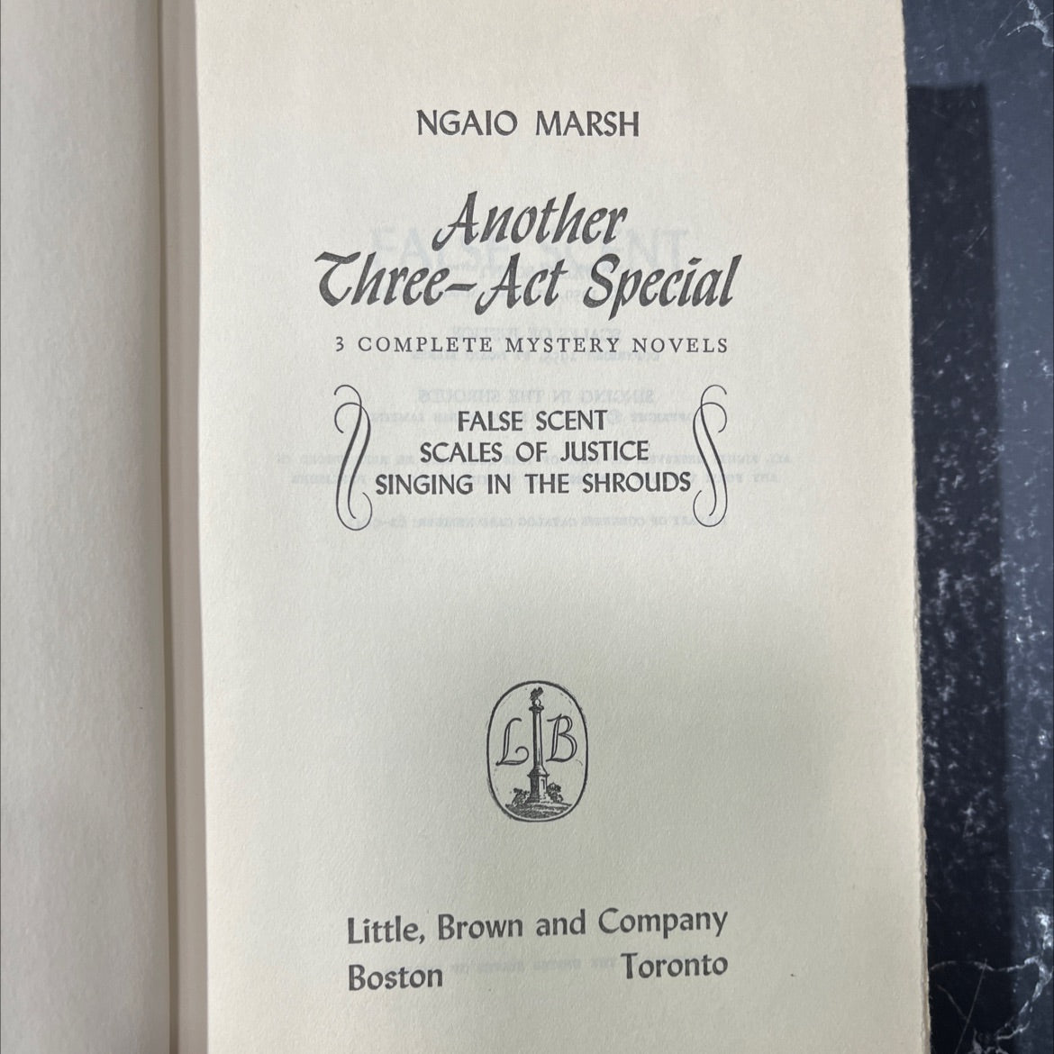another three-act special book, by ngaio marsh, 1959 Hardcover image 2