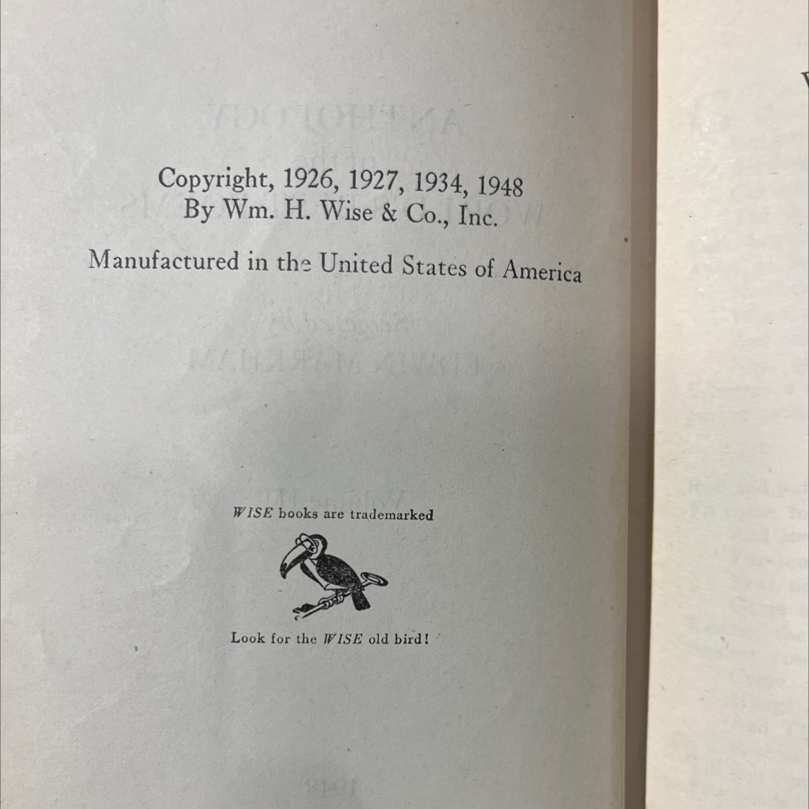 anthology of the world's best poems book, by edwin markham, 1948 Hardcover image 3