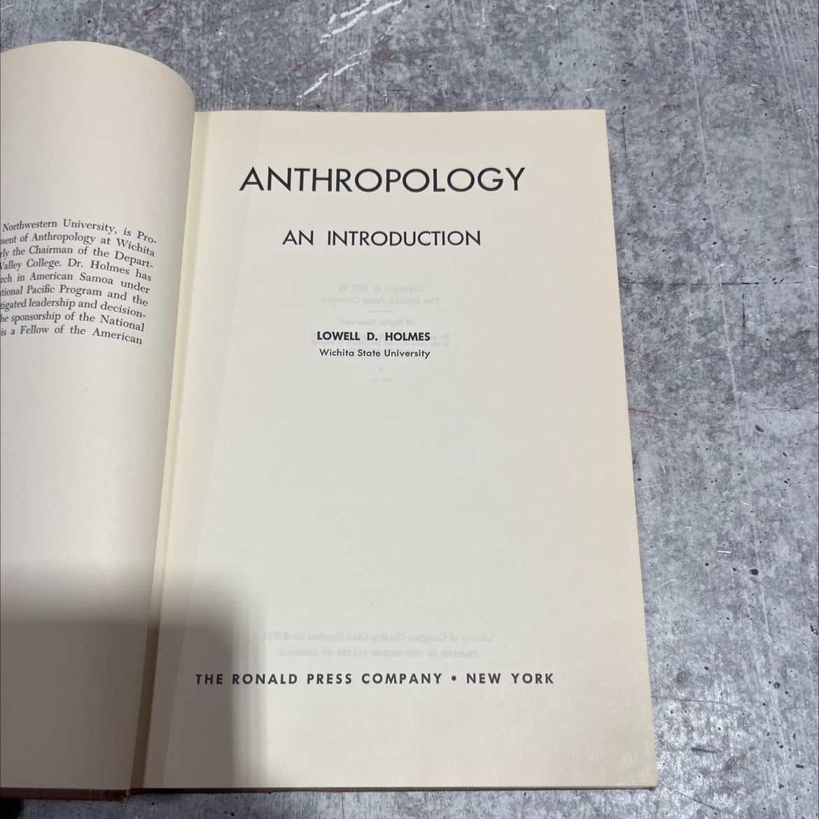 anthropology an introduction book, by lowell d. holmes, 2001 Hardcover image 2