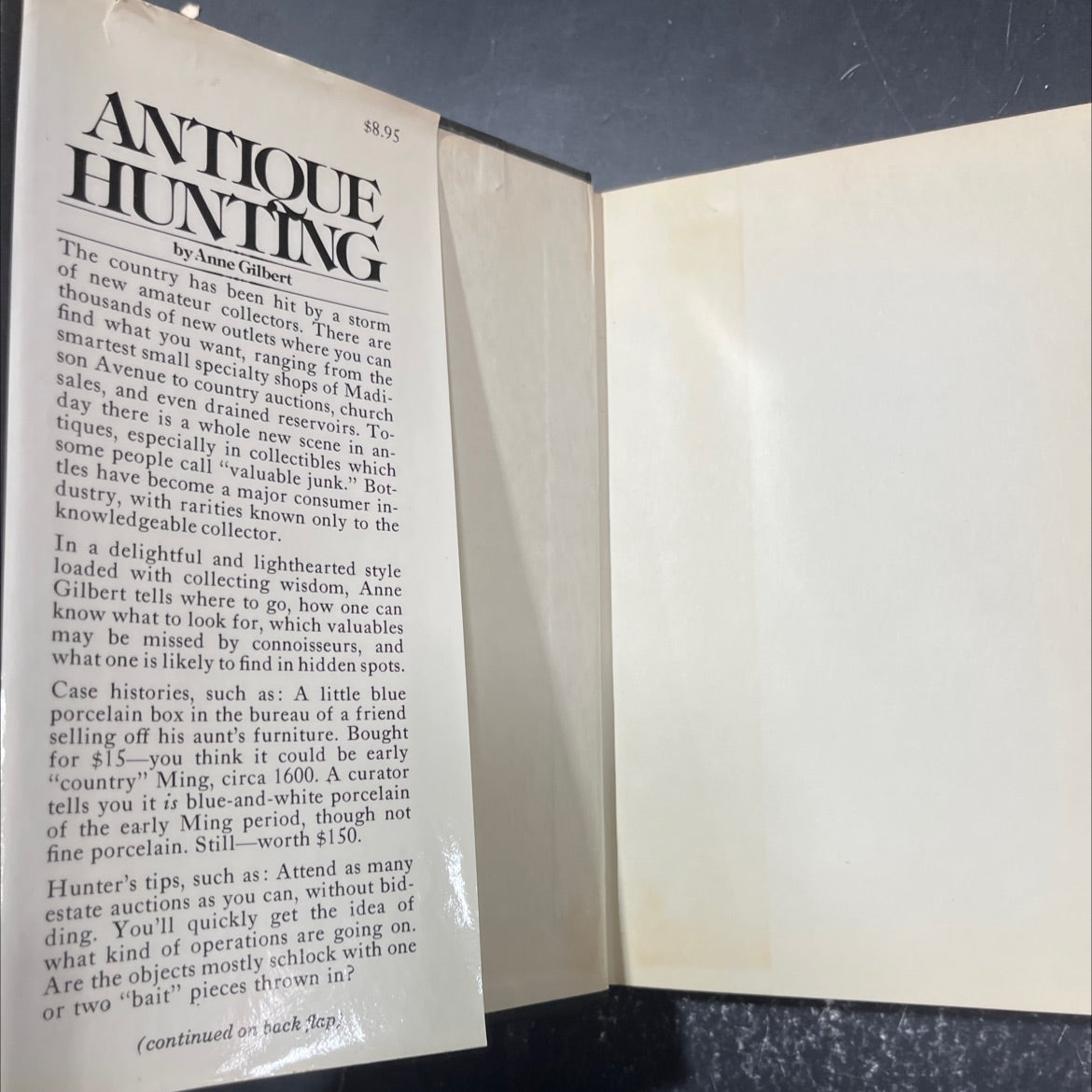antique hunting a guide for freaks and fanciers book, by Anne Gilbert, 1975 Hardcover image 4