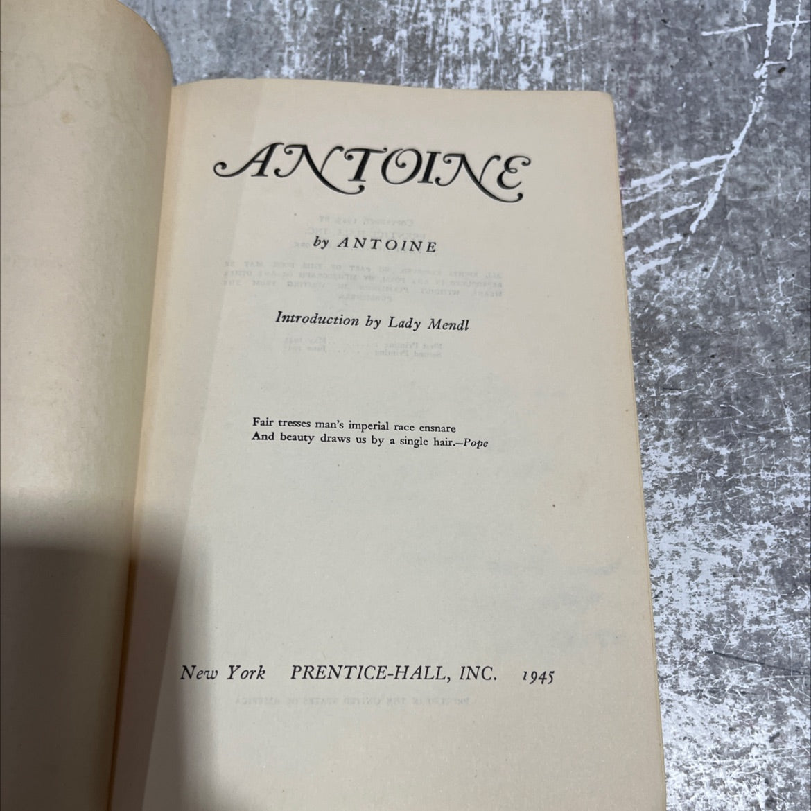 antoine book, by antoine, 1945 Hardcover image 2