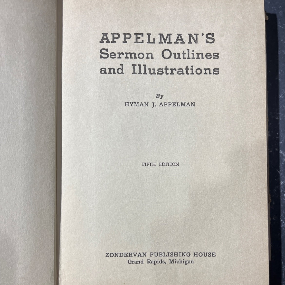 appelman's sermon outlines and illustrations book, by hyman j. appelman, 1944 Hardcover image 2