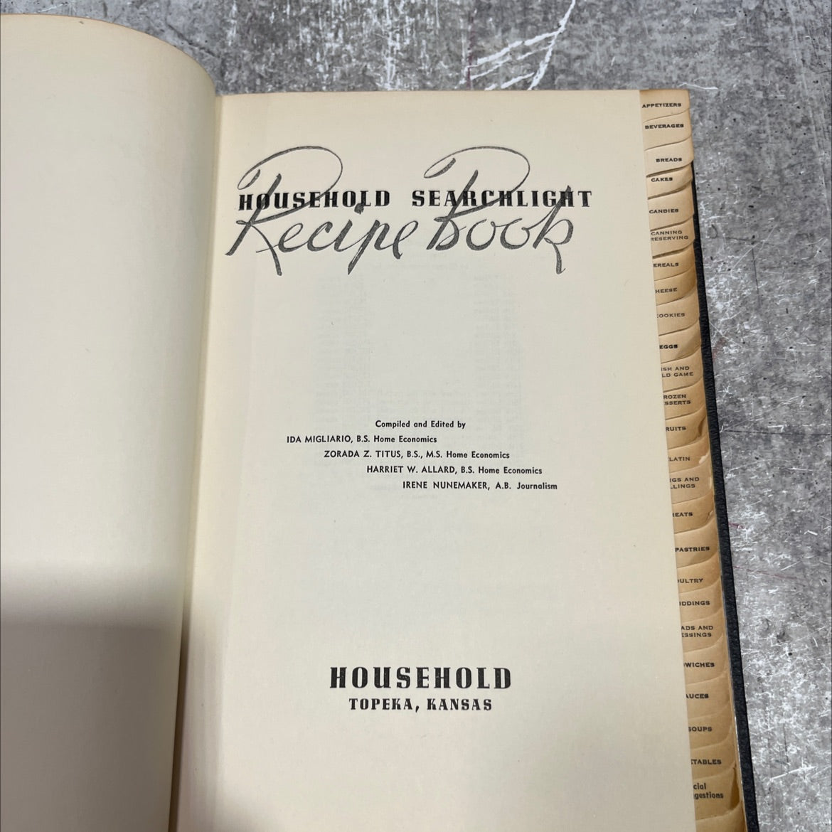 appetizers beverages breads household searchlight recipe book book, by ida migliario, zorada z. titus, harriet w. image 2