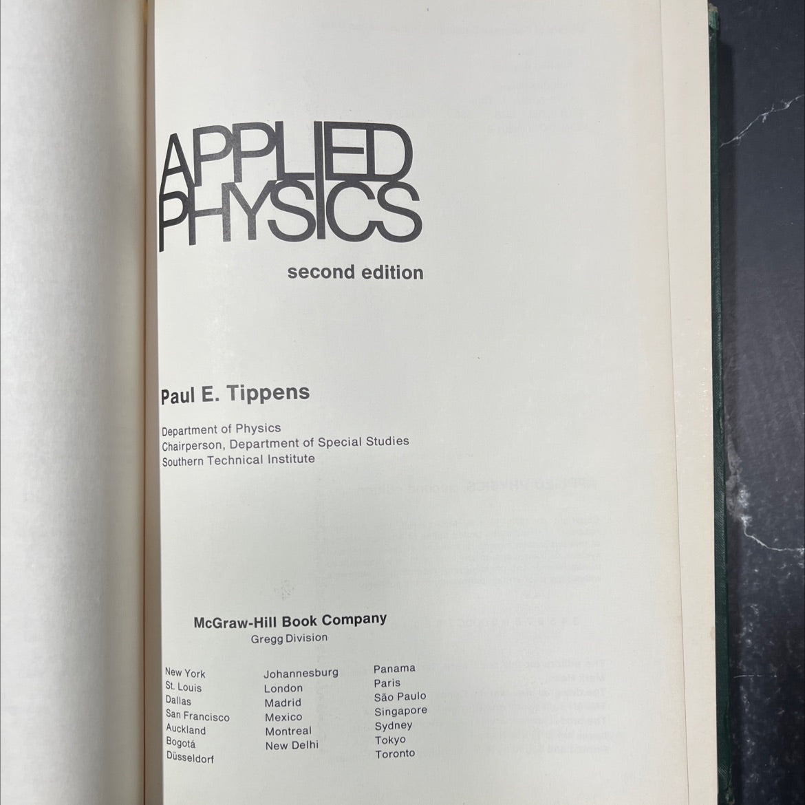 applied physics book, by Paul E. Tippens, 1978 Hardcover image 2