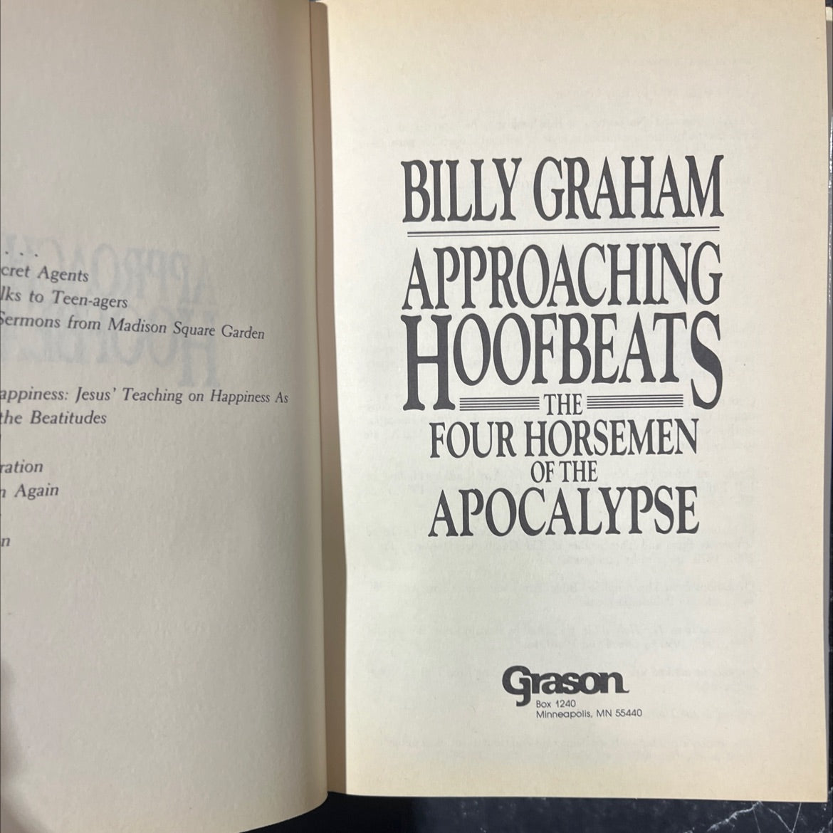 approaching hoofbeats book, by billy graham, 1983 Hardcover image 2