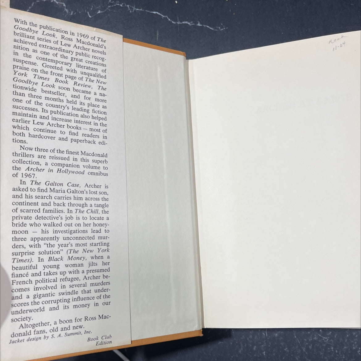 archer at large book, by Ross Macdonald, 1970 Hardcover image 4
